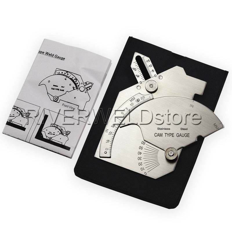 RIVERWELD Bridge Cam Gage Test Ulnar Welding Inspection Gauge Checks Depth of Undercut and Pitting Fillet Weld Throat Size and Length Angle of Preparation Misalignment Outside misalignment