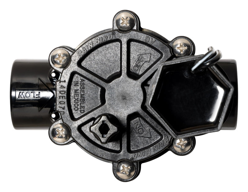 Rain Bird CP075 In-Line Automatic Sprinkler Valve, 3/4" Threaded x Female, Black 0.75 Inch
