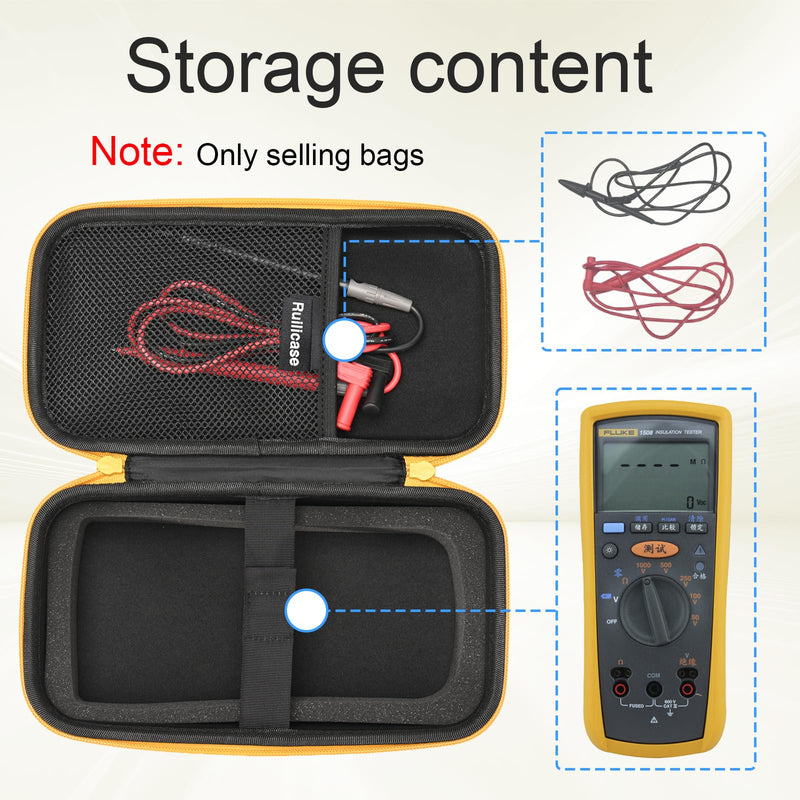 Tool Case for Fluke 1587 FC/1507/1503/1577/1508 Insulation Multimeter (Case Only)