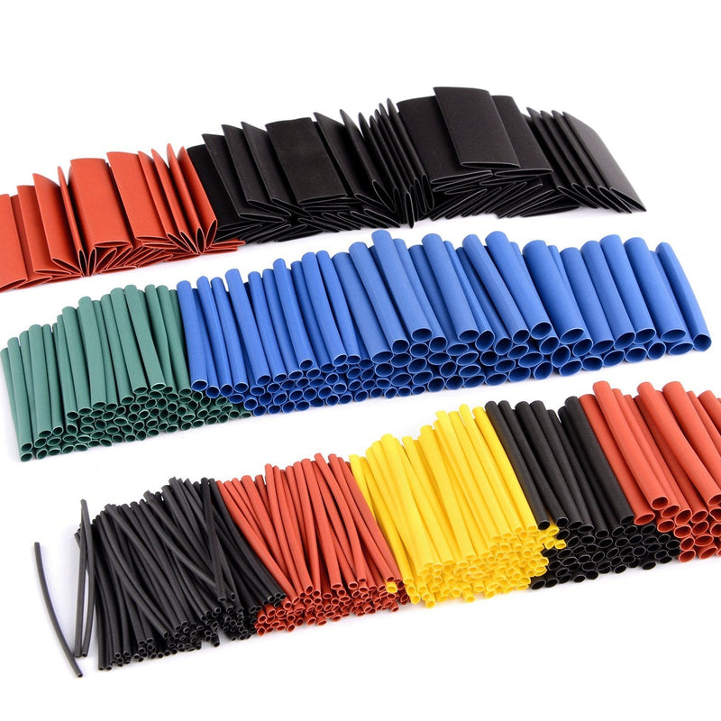 Nilight - 50005R Heat Shrink 2:1 Electric Insulation Tube Kit 45mm Flame Retardant Wrap Cable Sleeve 560pcs 5 Colors 12 Sizes with Storage Box，2 Years Warranty 560Pcs 2:1 Heat Shrink Tubing