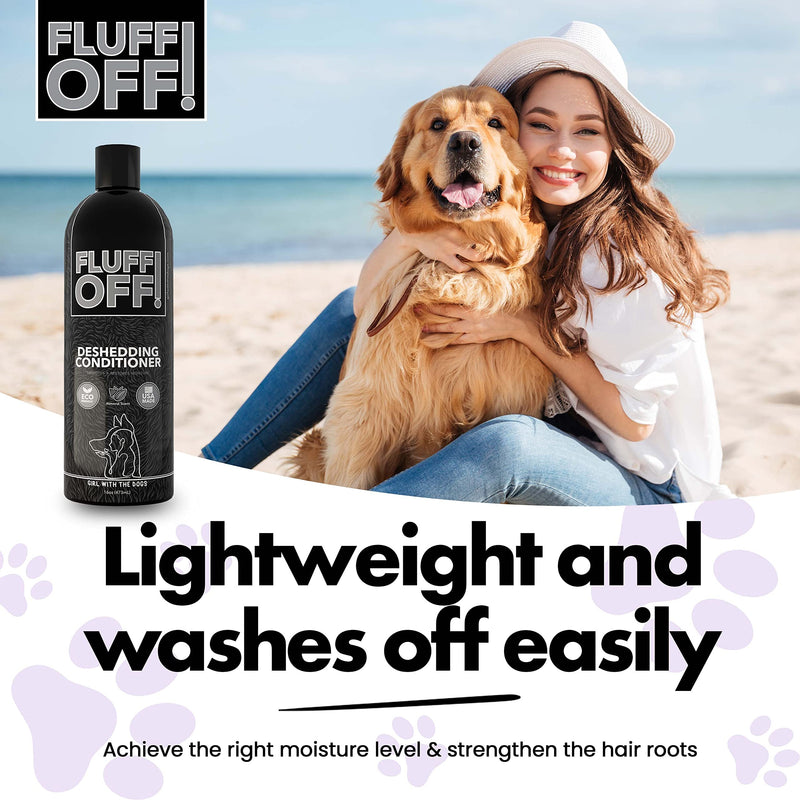 Fluff Off! by Girl With The Dogs, Natural Deshedding Dog/Cat Conditioner, 16 Oz, Made in USA 8 Wks+ - PawsPlanet Australia
