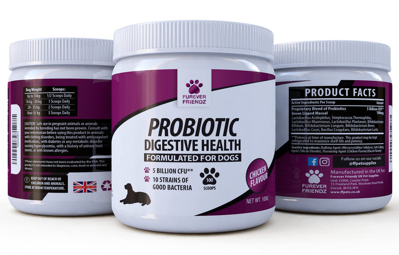 Canine Dietary Supplement, Probiotics for Dog’s Digestive Health, 100g Powder • Furever Friendz - PawsPlanet Australia