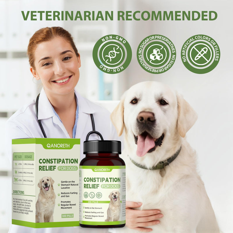 Dog Constipation Relief, Dog Laxative andDog Stool Softener – Herbal and Probiotic Supplement for Constipation Relief forDogs, DogGas Relief – Supports Digestion, Comfort, and Regular Poops