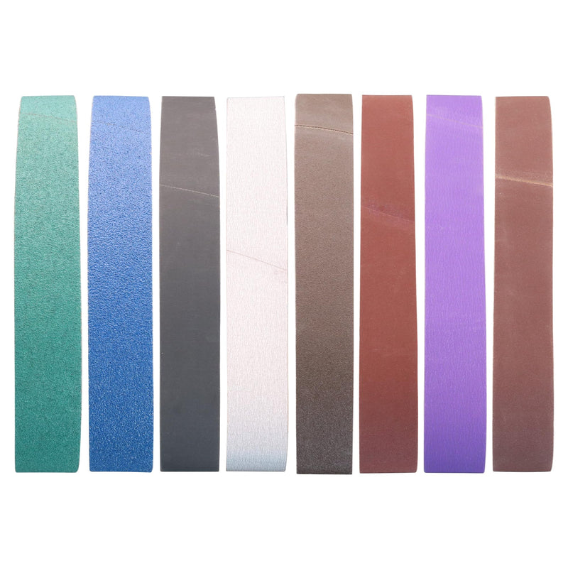 1-1/2 x 30 Sanding Belt Kit, 16 Pack 1.5 x30 Inch Polishing Belts 40-1000 Grit, Pipe Tube Polisher Sander Belts for Metalworking, Weld Removal