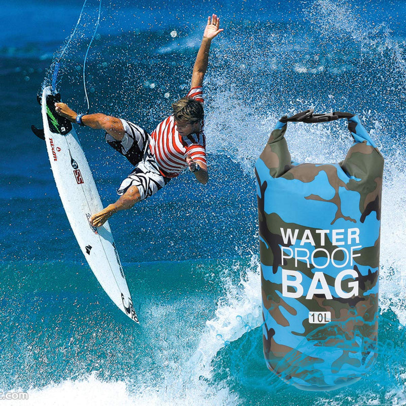 Waterproof Dry Bag 2L/5L/10L/15L/20L/30L, Roll Top Sack Keeps Gear Dry for Kayaking, Rafting, Boating, Swimming, Camping, Hiking, Beach, Fishing with Free Waterproof Phone Case (Light Blue, 30L)
