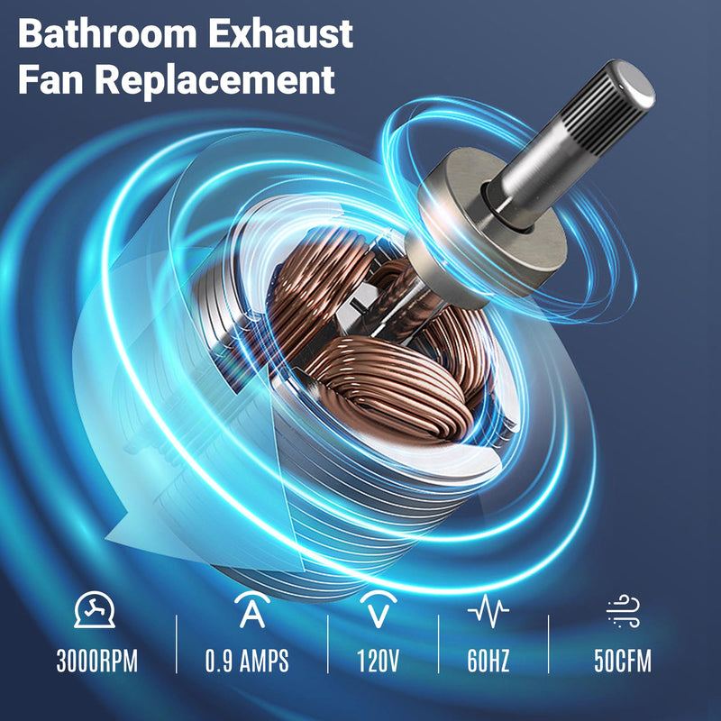 BP27 S97012038 Bathroom Vent Exhaust Fan Motor and Wheel for Broan NuTone 97012038 659 662 663 668 678 688 Fan Motor 120V 3000RPM 60HZ 0.29A