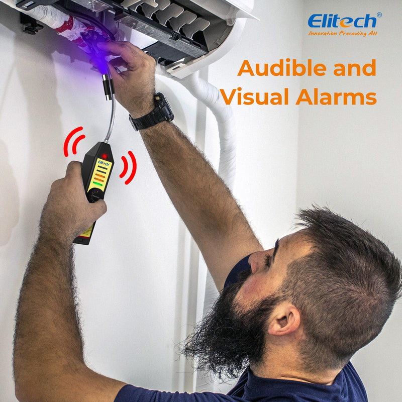 Elitech Freon Leak Detector Halogen Refrigerant Gas Leak Detector HVAC Tester AC Sniffer R22 R410A R134A 1234YF, WJL-6000S WJL-6000