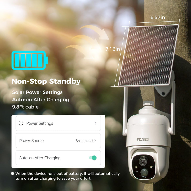 SOVMIKU C1 4G LTE Cellular Security Camera Wireless Outdoor, $14.9/Month for Unlimited Data, Easy to Setup, IP65 Waterproof, No Wi-Fi Surveillance Cam Two Way Audio, Color Night Vision, 32GB Included