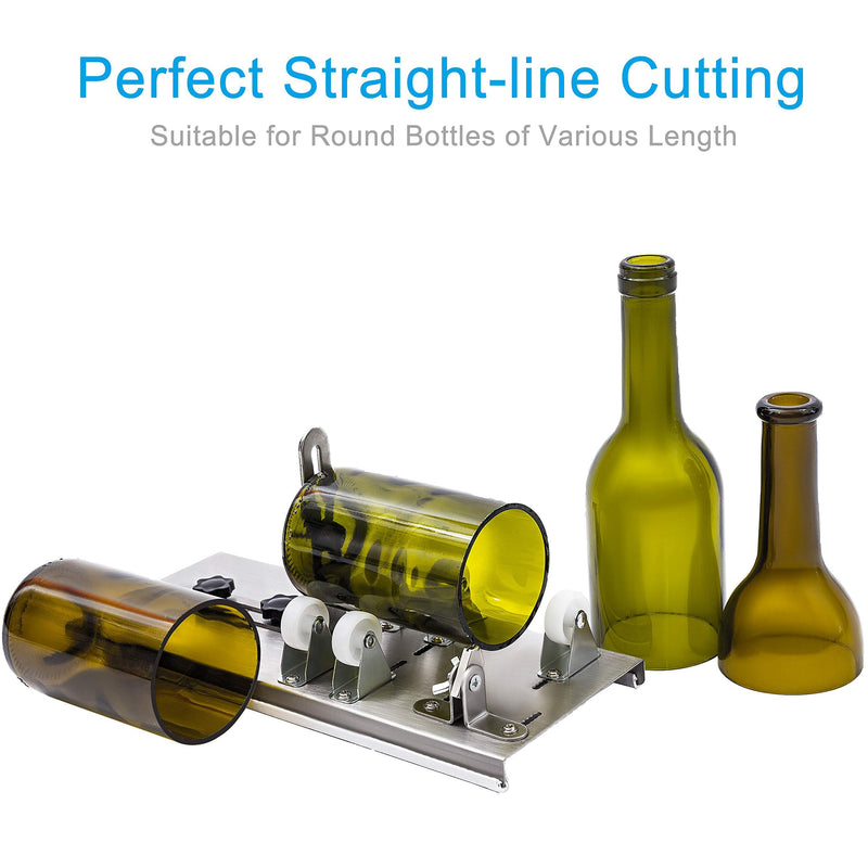 Glass Bottle Cutter, Upgraded Bottle Cutting Tool Kit, DIY Machine for Cutting Wine, Beer, Liquor, Whiskey, Alcohol, Champagne, Bottle Cutter for Round Bottle by Camdios Glass Bottle Cutter Kit