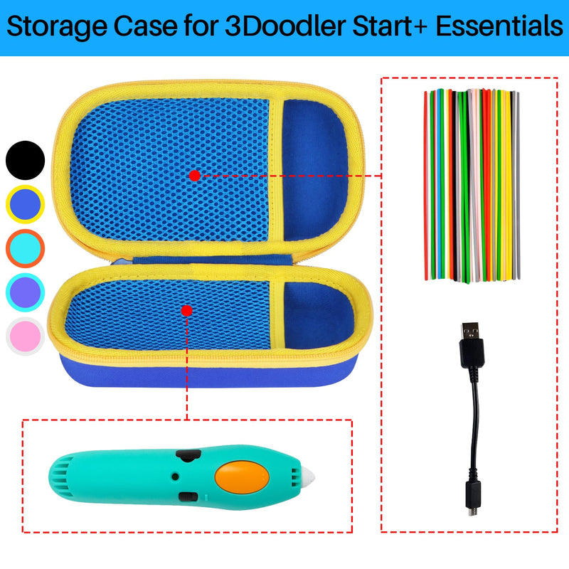 Storage Case Compatible with 3Doodler Start+ Essentials/Start Essentials 3D Printing Pen Set (Teal Case) Teal Case