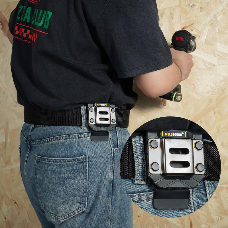 MELOTOUGH Drill Holder for Tool Belt,Drill Belt Clip,Drill Holster,Tape Measure Holder,Drill Belt Holder(Black)