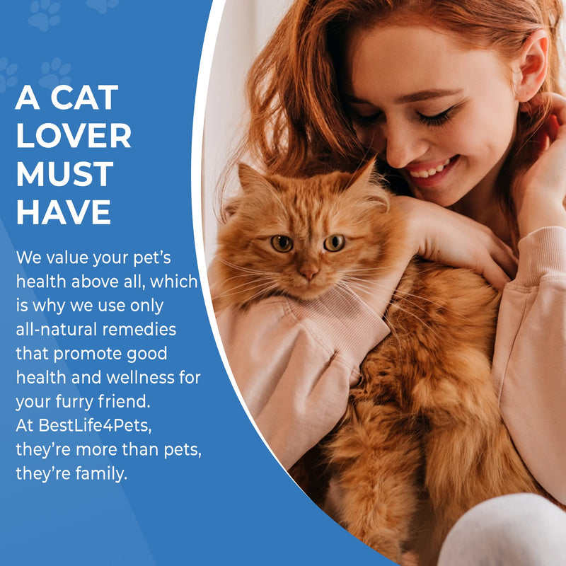 BestLife4Pets Cat Hyperthyroid + Weight Gain Support - Feline Thyroid Supplement for Metabolic Support - All-in-One Thyroid Supplement for Weight Management - Easy to Use Natural Pills