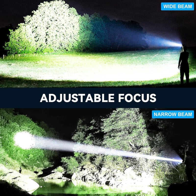 Flashlight Rechargeable LED High Lumens - 99,000 Lm Powerful Handheld Flash Light with 5 Modes, Bright Waterproof Torch for Camping Home (3 Packs) 3