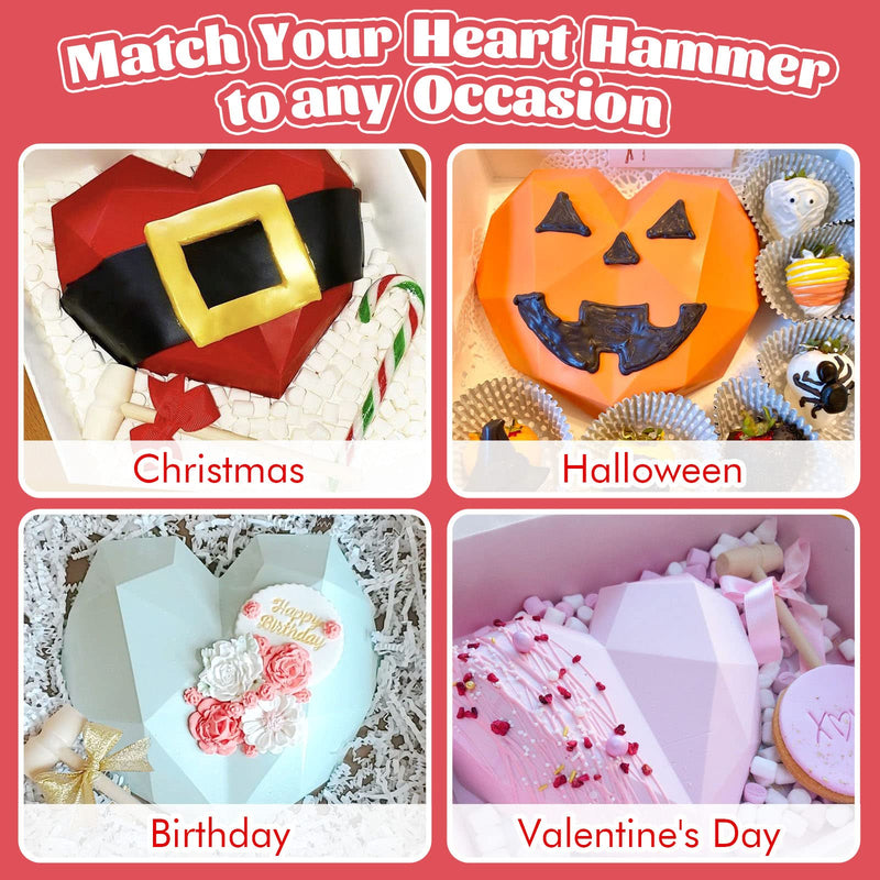 20 PCS Mini Wood Hammers Wooden Hammer for Breakable Heart Chocolate Heart, Wood Lobster Crab Mallet