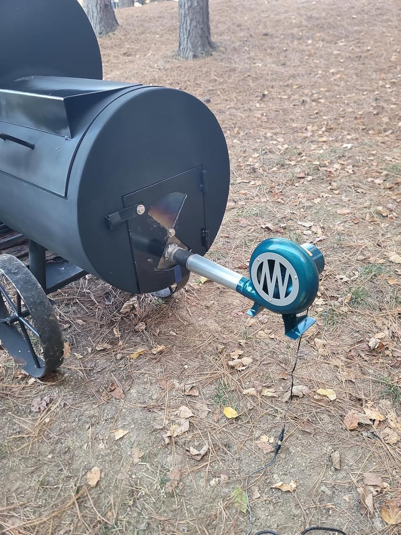 Variable Speed Dual Blower Fan 12V-120V, Charcoal Chimney Starter for BBQ&Mini Forge(80W) Medium