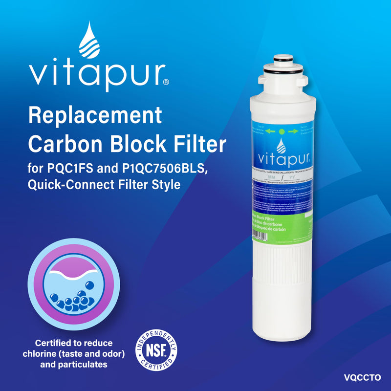 Vitapur Quick-Connect Carbon Block Filter for PQC1FS and P1QC7506BLS