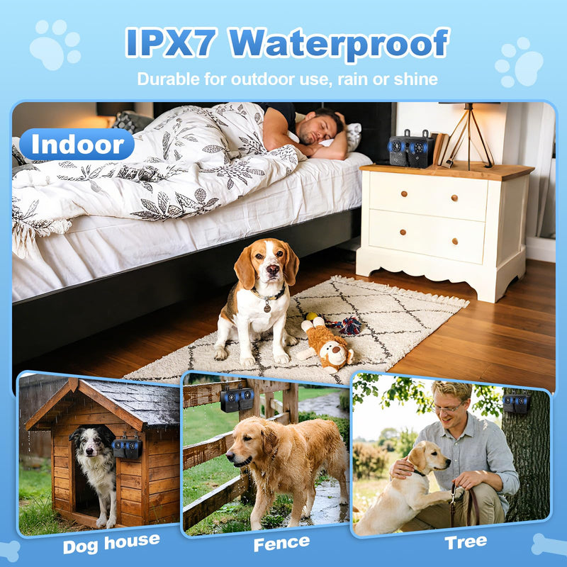 Anti Barking Device for Dogs,Bark Deterrent Device with 3 Frequency Modes & Flashlight, Dog Barking Deterrent Devices for Stopping Barking, Jumping & Bad Behavior, Indoor Outdoor Use Black