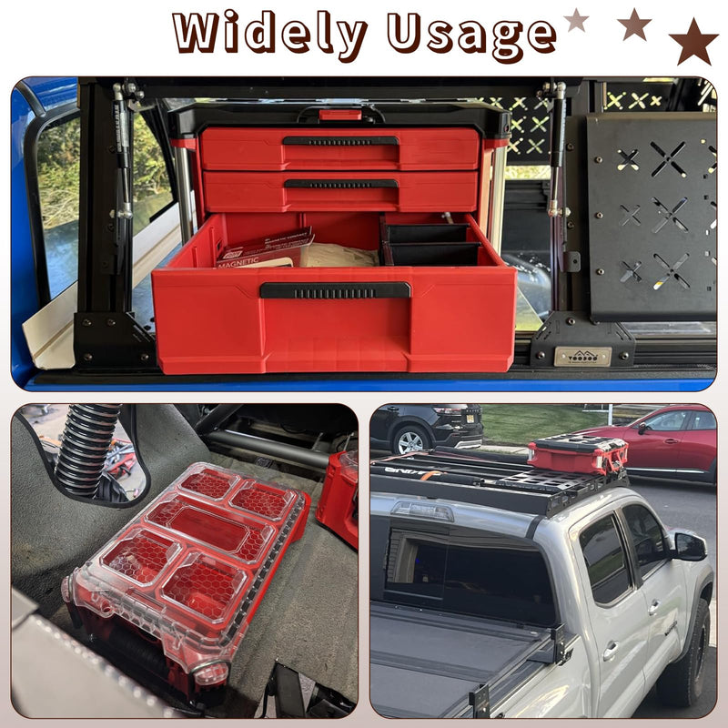 Packout Mounting Plate Compatible with Milwaukee Packout Toolbox, Aluminum Packout Mounting Plate Accessory Storage Toolbox on Wall or Truck Bed Floor(Half Plate)