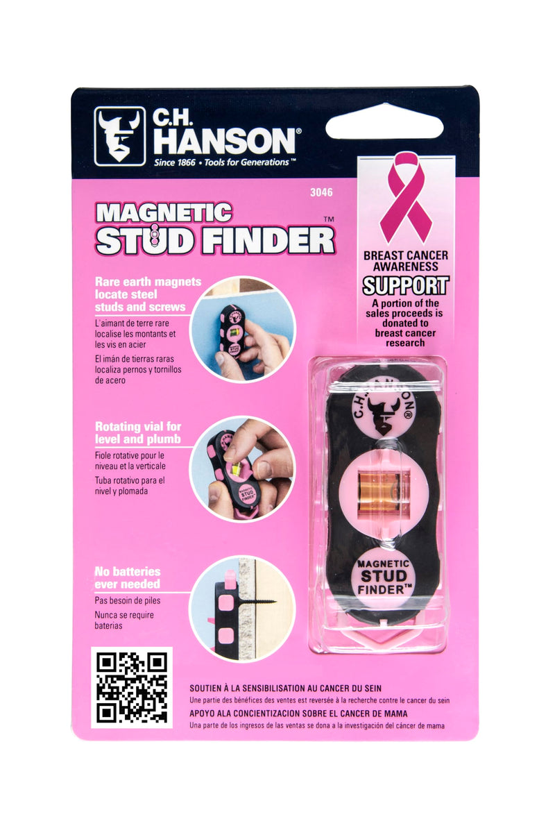 C.H. Hanson 3046 Magnetic Stud Finder-Pink