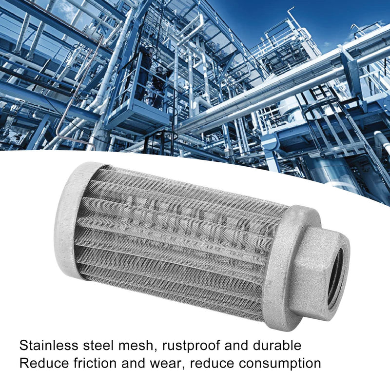 Suction Oil Filter Hydraulic Suction Oil Filter Hydraulic Suction Filter Hydraulic Suction Valve Stainless Steel Mesh Oil Filter Replacement Fuel Strainer Tube Connection