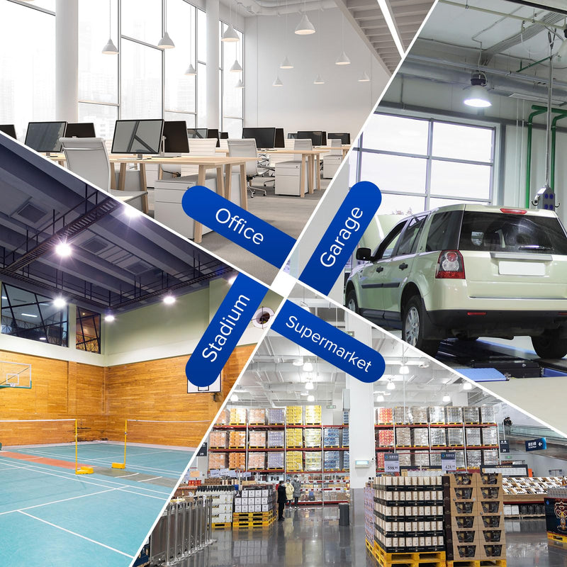 SANSI 8000 Lumens BR40 LED Light Bulb, Bright 500W Equivalent E26 LED Bulb, 5000K Daylight Non-Dimmable 25,000-Hour Lifetime, Safe 50W Bulb for Garage Office Stadium Supermarket
