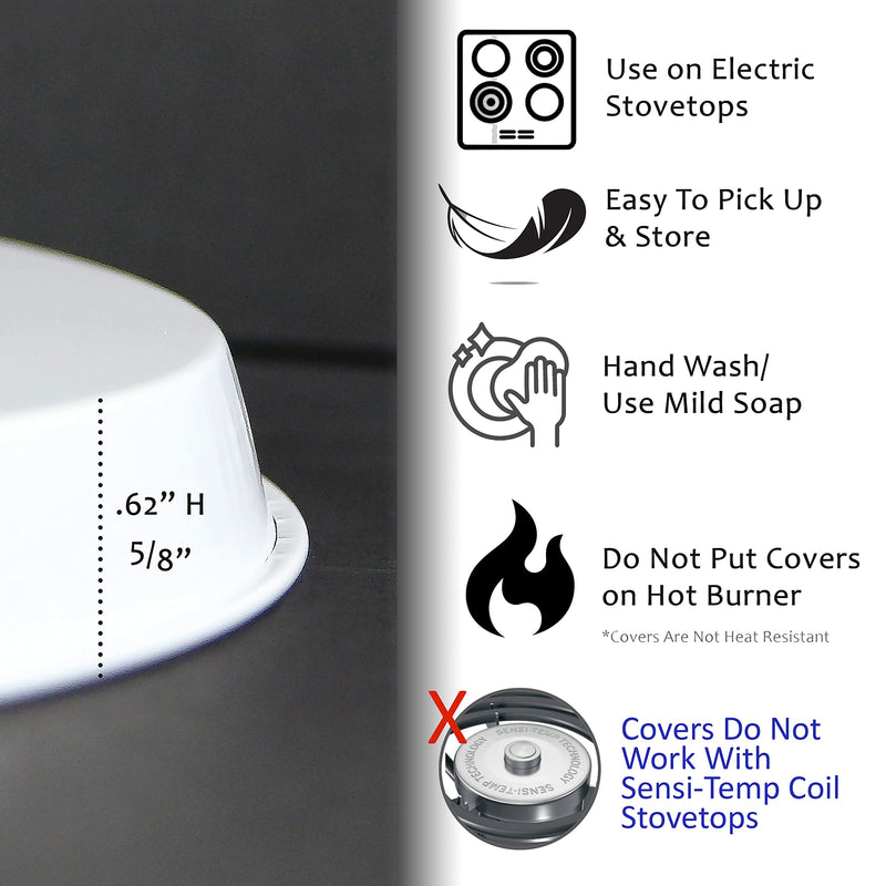 Reston Lloyd Burner Set Electric stovetop, (2) 8" & (2) 10" Covers, Stainless Look Stainless Steel Look