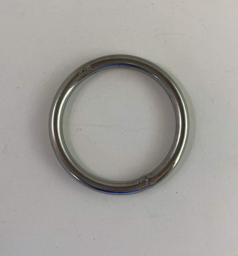 US Stainless 10 Pieces Stainless Steel 316 Round Ring Welded 3/16" x 1 3/4" (5mm x 45mm ID) Marine Grade