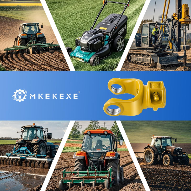 New PTO Yoke Series 5 Metric 1-3/8" 6 Features a Push Pin Quick Disconnect Button to Lock onto an Implement or Tractor Shaft.PTO Replacement Yoke(30.2mm x 80mm)