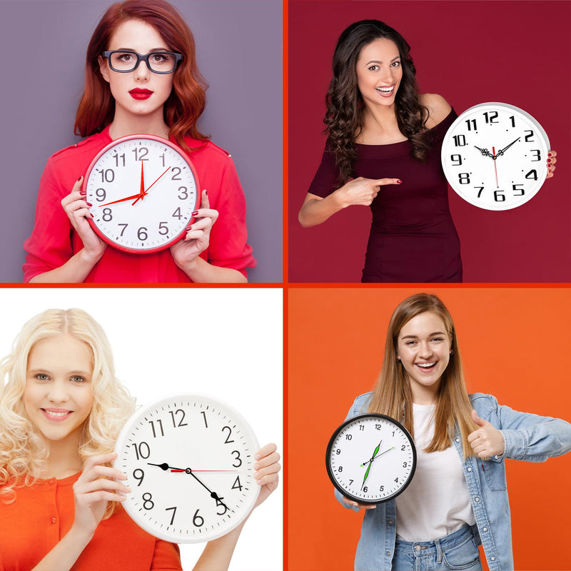 6 PCS High Torque Quartz Clock Movement Mechanism Replacement Clock Kit with 10 Different Pairs of Hands Clock for DIY Repair Clock Parts Shaft Lengths 12mm 15.5mm 21.5mm (Style 2) Style 2