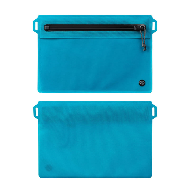 Nite Ize RunOff Waterproof Travel Pouch with TRU Zip - Dry Pouch for Phone & Travel Necessities - Touchscreen Friendly - Waterproof with Reliable Zipper - Blue, Medium