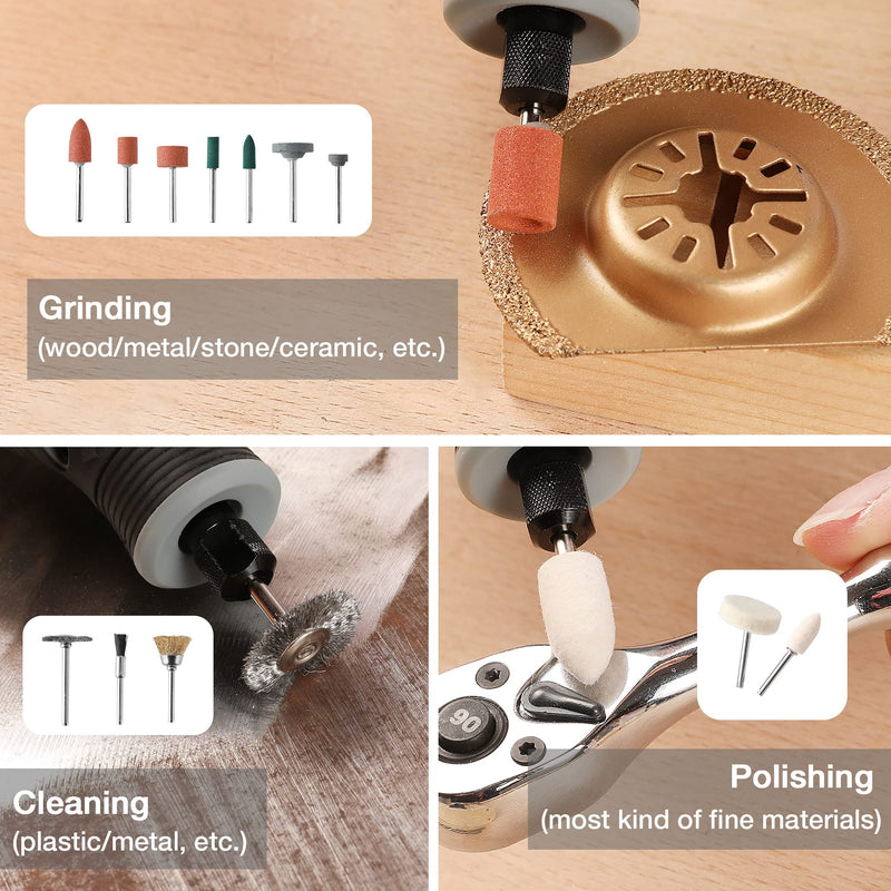 WORKPRO 306PCS Rotary Tool Accessories Kit, Fits Dremel Rotary Tool, 1/8" Shanks DIY Universal Fitment for Easy Cutting, Sanding, Grinding, Carving, Polishing, Drilling and Engraving with Storage Case