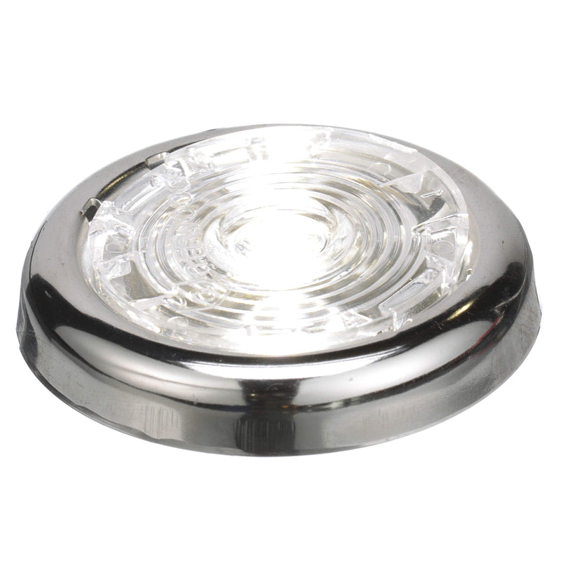 attwood 6342SS7 Stainless Steel Interior and Exterior 1.5-Inch Round LED Courtesy Light, White