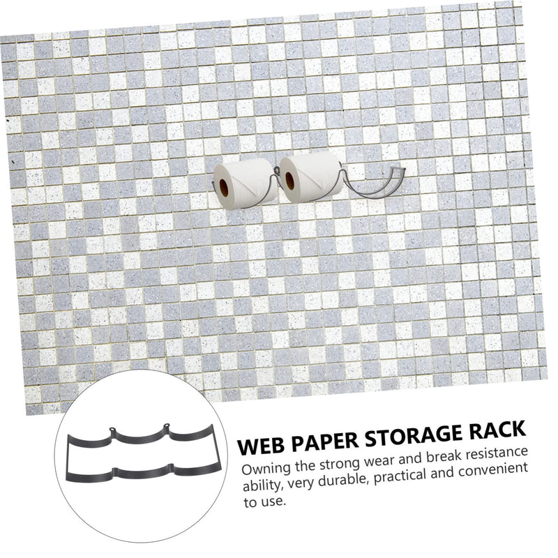 COLLBATH Wall Mounted Toilet Paper Holder with Tissue Shelf and Towel Storage Rack 14.96X4.52X2.16 Inch Space-Saving Bathroom and Kitchen Organizer Durable Metal Construction