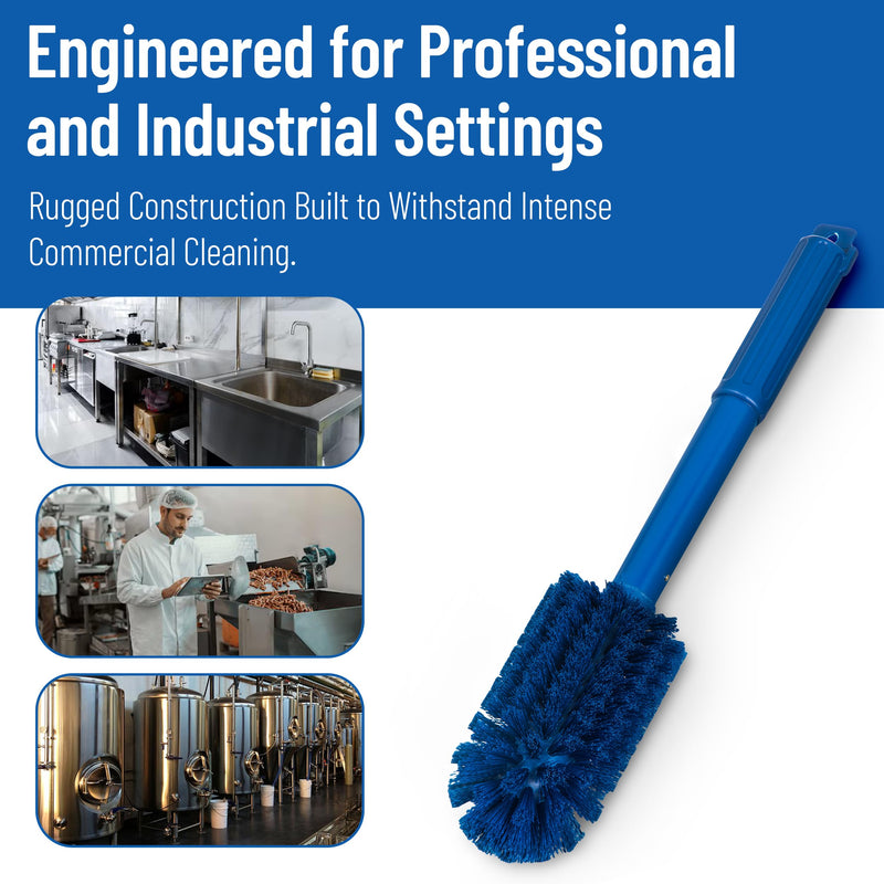 SPARTA Industrial Tank Brush Pipe Brush, Drain Brush with Handle for Commercial Kitchens, Polyester, 16 Inches, Blue