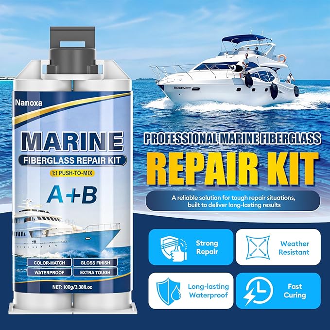 Bathtub Repair Kit White for Tubs, Fiberglass Showers, Tiles, Sinks & Countertops, Fix Chips, Cracks, Holes, Scratches on Porcelain, Enamel, Acrylic, Granite, Ceramic, Quartz Surfaces