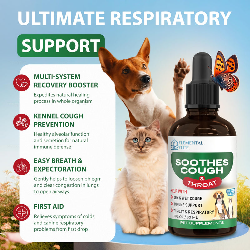 Kennel Cough Drops for Dogs & Cats Cough Relief Dry and Wet Pet Cough Allergy Relief - for Dogs of All Breeds & Sizes - PawsPlanet Australia