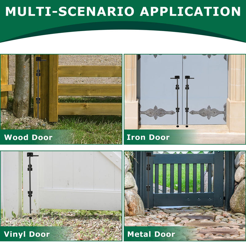 36" Heavy Duty Cane Bolt Gate Drop Rod for Vinyl Gate Latch, Cane Bolts for Gates for Wood PVC Vinyl Metal Fences Gates-1 Pack 36 Inch-1 Pack