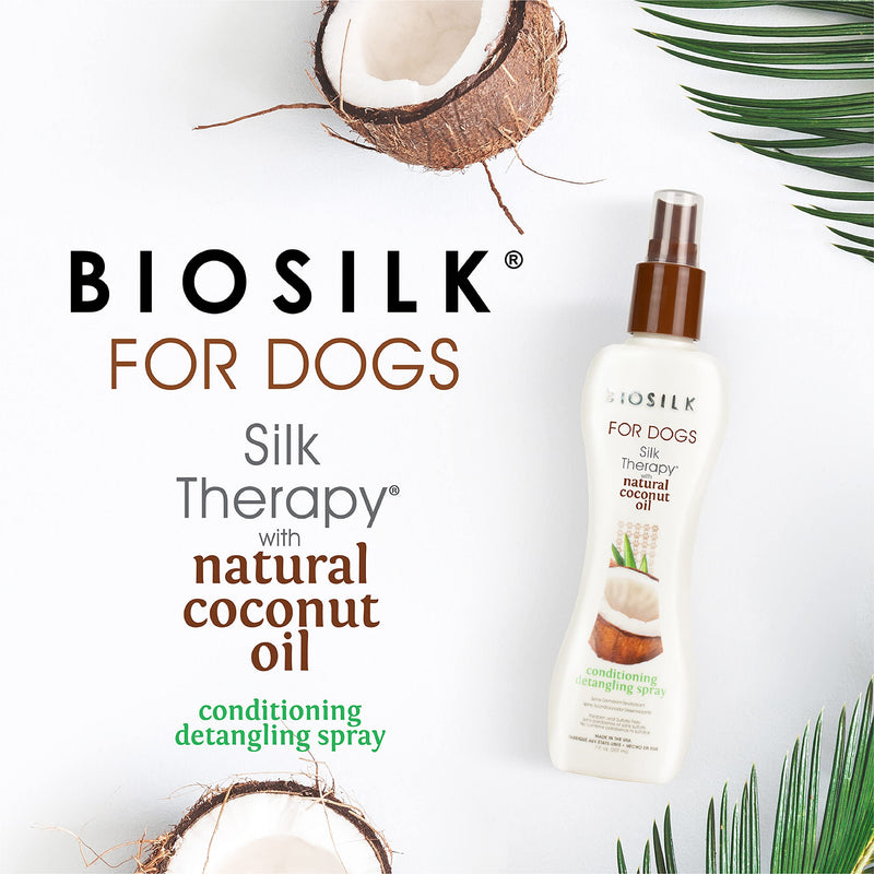BioSilk Grooming Kit - Includes Silk Therapy Dog Detangling Shampoo, Conditioning Spray, and Pin Brush - Restores Moisture - PawsPlanet Australia