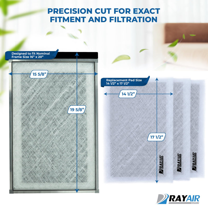 RAYAIR 16x20 Filter Pads Compatible with Dynamic