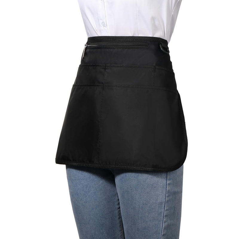 Cleaning Apron Caddy for Women with 6 Pockets, Professional Waterproof Cleaning Supplies for Housekeeping Black 1
