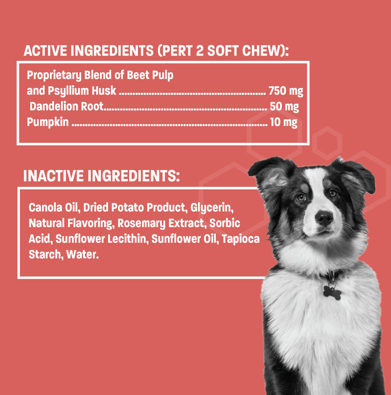 Scoot Stop-Pro Soft Chews for Dogs - Anal Gland Support - Dog Fiber for Dogs Pumpkin for Dogs Digestion - Supports Healthy Anal Sac - No Scoot Constipation Relief for Dogs - 120 ct