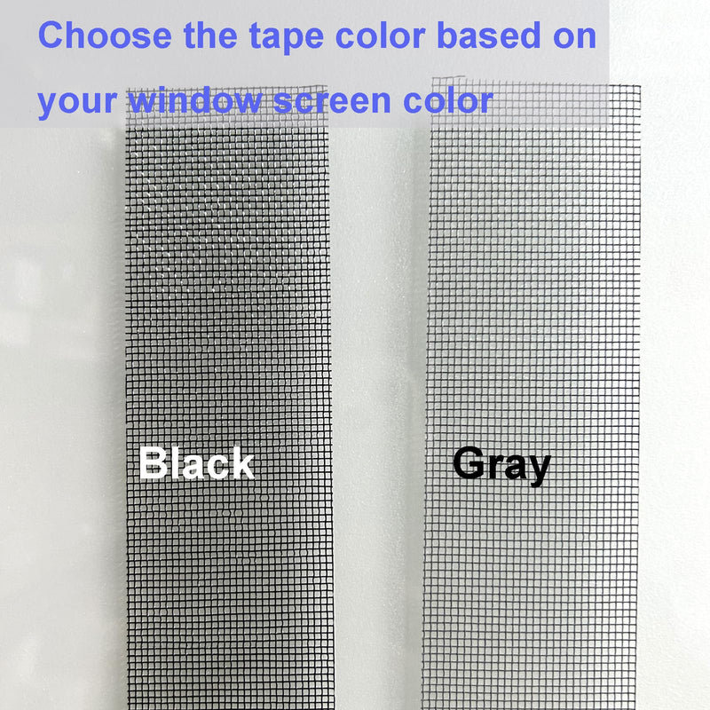 WELSTIK Screen Repair Tape,3-Layer Strong Adhesive Window Screen Doors Repair Patch Tape,Fiberglass Covering Mesh Repair(2"x79" Gray