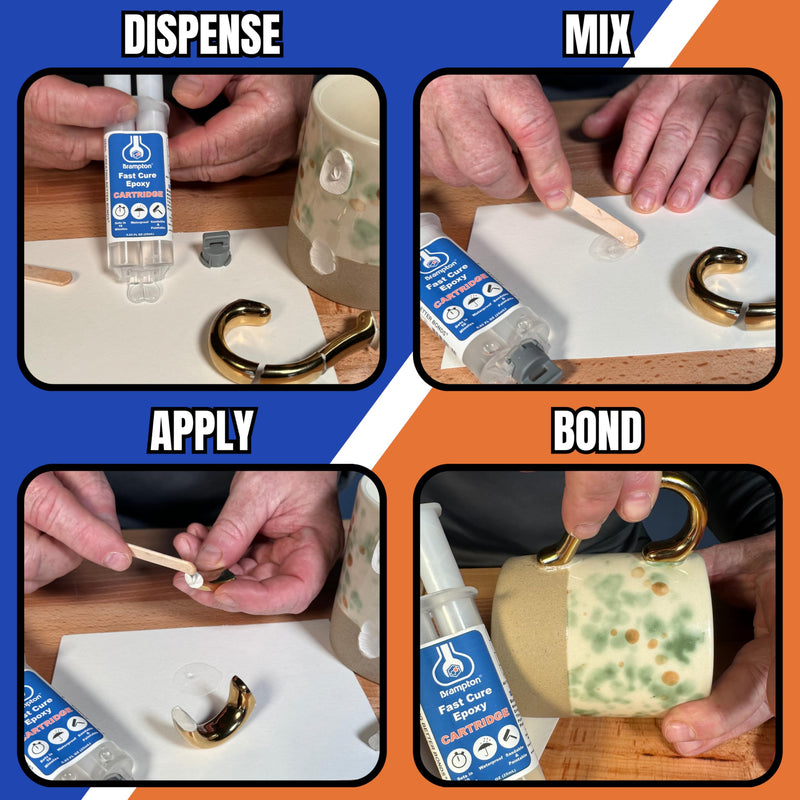 Brampton Fast Cure Epoxy - Epoxy Glue Kit for Metal, Wood, Tile, Most Plastics & More - Sets in 10 Minutes - Strong, Durable, Waterproof, Sandable, and Paintable Epoxy Resin (.85 oz)