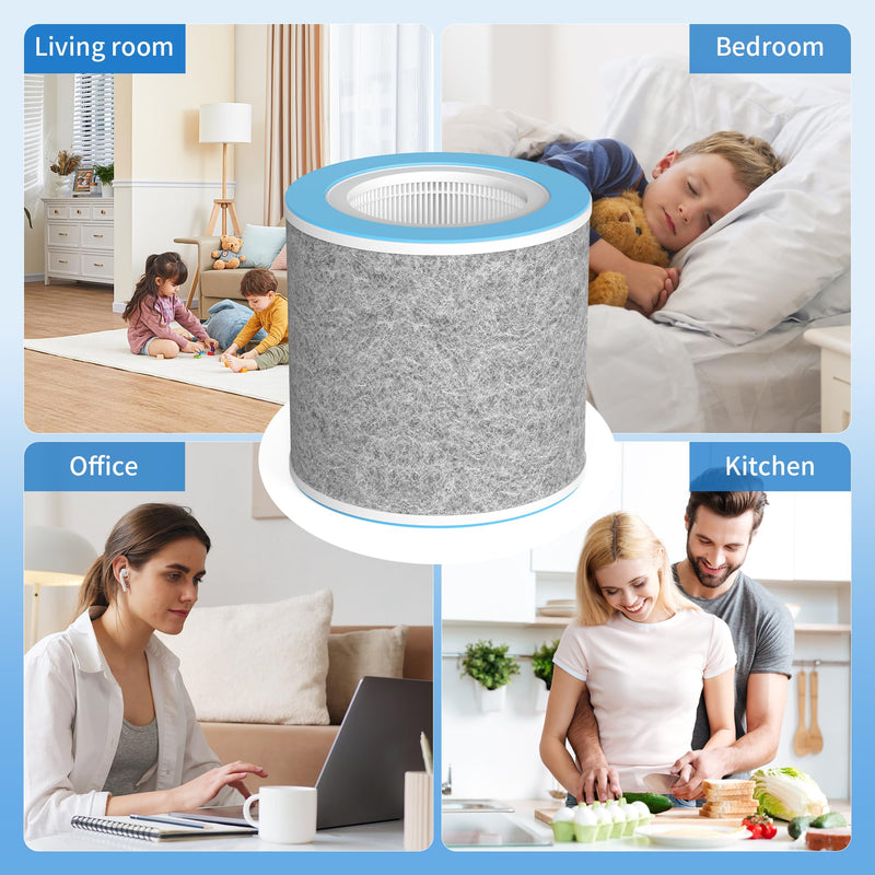 2 Packs HP102 Replacement Filters Compatible with Shark HP102 & HP102PET & HC452 & HP132 & HC450 & HC451 & HC455, True HEPA for Fine Particles, Compare to Part #HE1FKPET, HE1FKBAS HP102 2packs