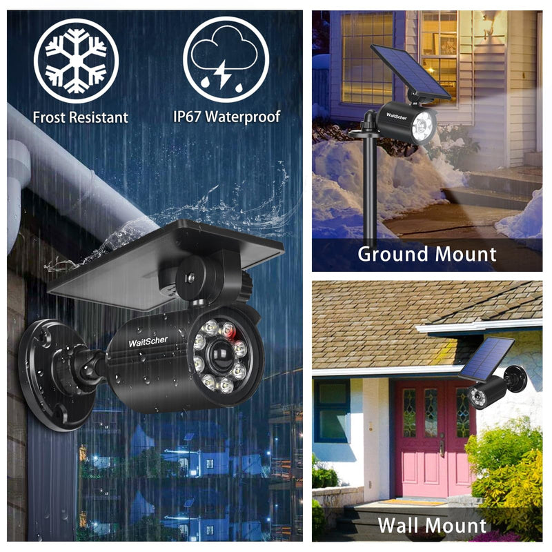 Solar Lights Outdoor Motion Sensor Flood Lights IP67 Waterproof 3600mAh Security Light for Front Door,Garage, Driveway, Yard, Deck(2pack) 1800lm-2Pack