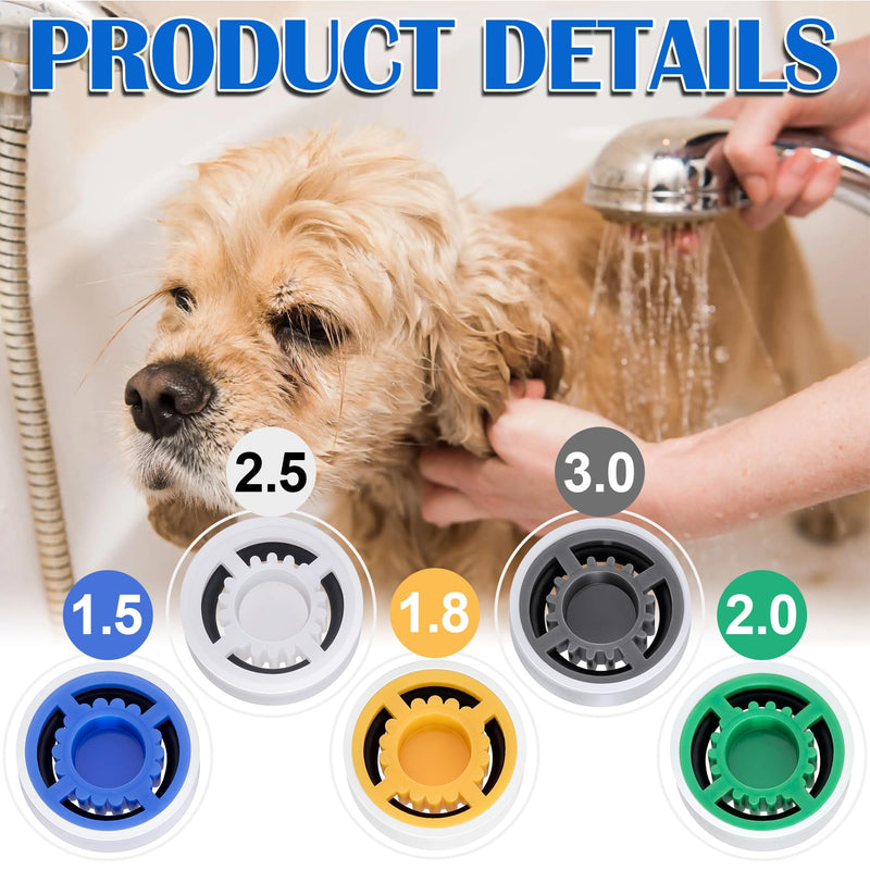 10 Pcs Flow Restrictors, GPM 1.5/1.8/2.0/2.5/3.0 Shower Head Reducer Limiter, Water Saver Adapter for Handheld Shower, Bathroom, Toilet