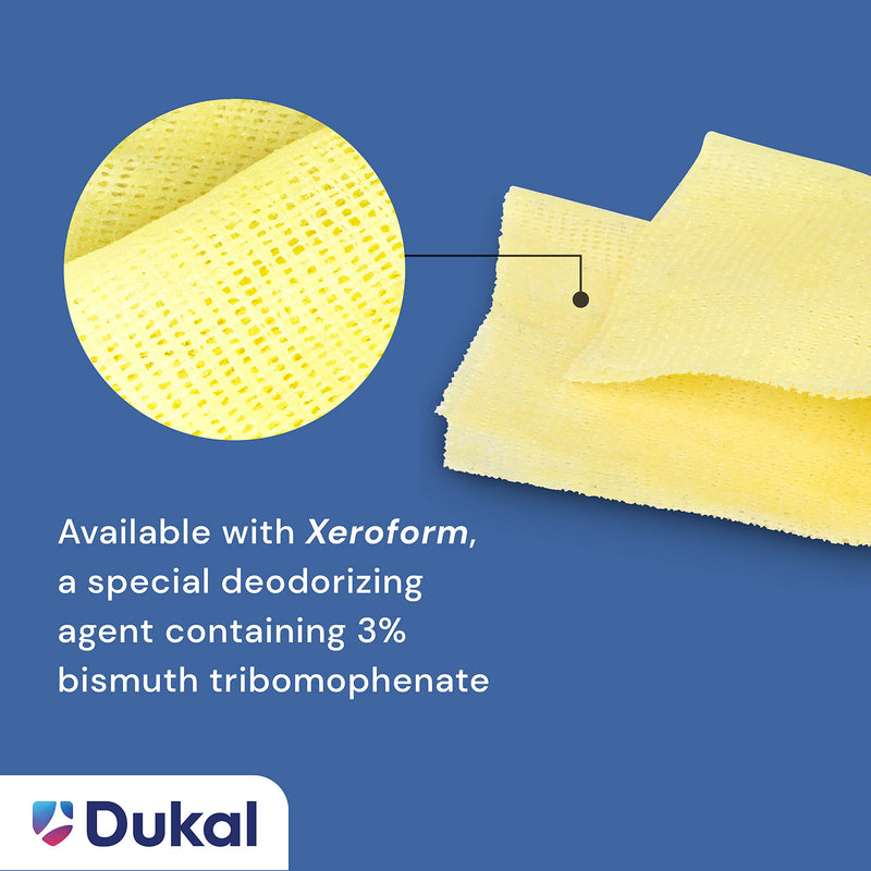 Dukal 214 Xeroform Petrolatum Gauze, Sterile, 2" W x 2" L 25 Count (Pack of 1)