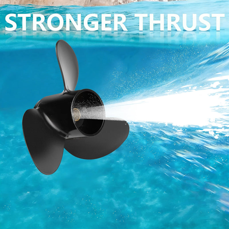 7.8 x 7 P Upgrade Aluminum Boat Outboard Motors Propeller Compatible fit Tohatsu Nissan & Mercury Engines 4-6HP 3R1B64514-2/48-812949A02 12 Spline Tooth 3 Blades RH