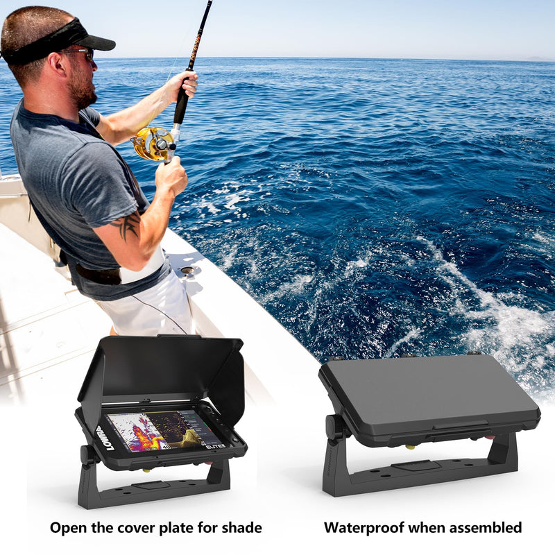 HOLACA Protective Shade Cover Case for Lowrance Elite FS 9 inch Fishfinder/Chartplotter, Full-Coverage and Anti-Scratch Skin