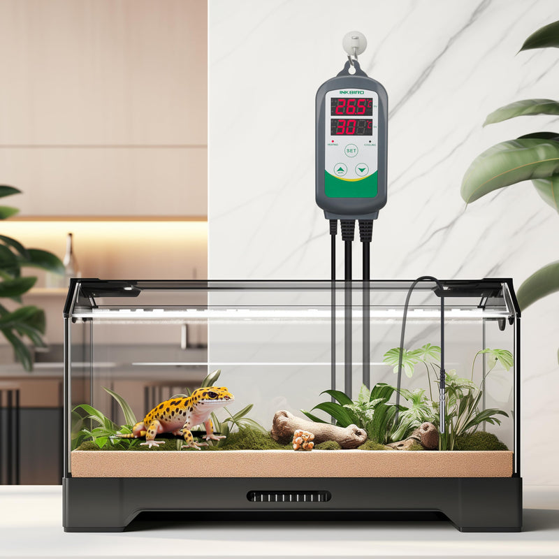Inkbird ITC-308 Digital Temperature Controller Outlet Thermostat 2-Stage 1100W with Sensor Reptile Beer Brewing Kegs Fridge Cured Meat Breeding Growing